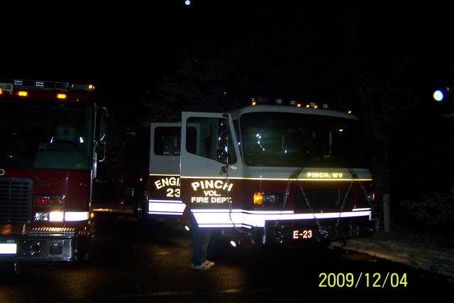 ENGINE 23 AT CHRISTMAS PARADE LINEUP