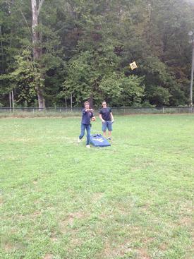 PVFD members in Pinch reunion cornhole tournament 8/12