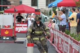 Asst.Chief Teel Running Obstical Course @ The Firefighter Combat Challenge Trials