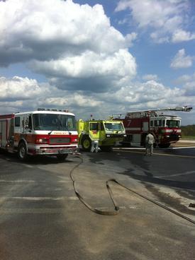 E-23 @ cras drill on scene w/ units from the 130 th TAG fire dept.