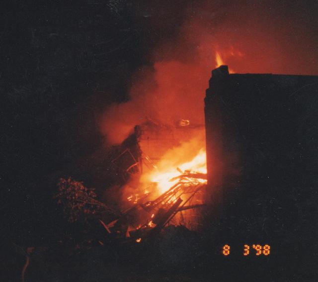 &quot;Old Schoolhouse&quot; fire Rutledge Rd. 8/3/98